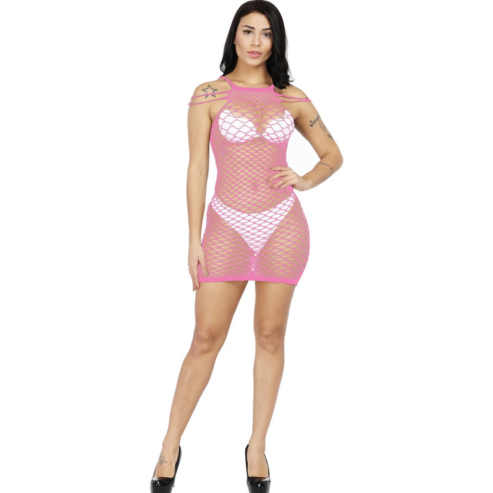 Sexy Lingerie for Girls Teddy Dress Strap Sheer Nylon Bodystocking Chemise Medias Open Crotch Body Stockings Tight