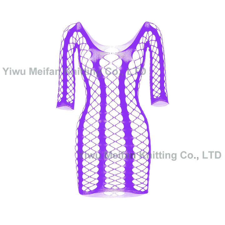 Sexy Temptation One-Piece Lingeries Fishnet Ultra-thin Jacquard Seamless Chemise Lingerie Mesh Bodystocking for Chubby Women
