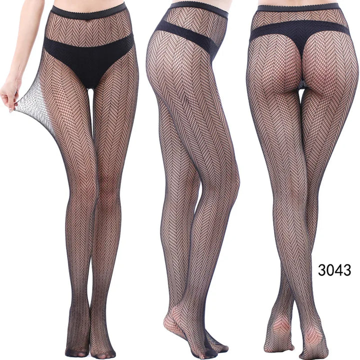 Womens Fishnet Tights Suspender Pantyhose Thigh-High Stockings