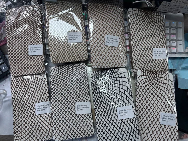 Manufacturer Plus Size V Shaped Stockings Caramelo GOLD Pantyhose Glitter V Cut Fishnet Stocking Carnival Tights