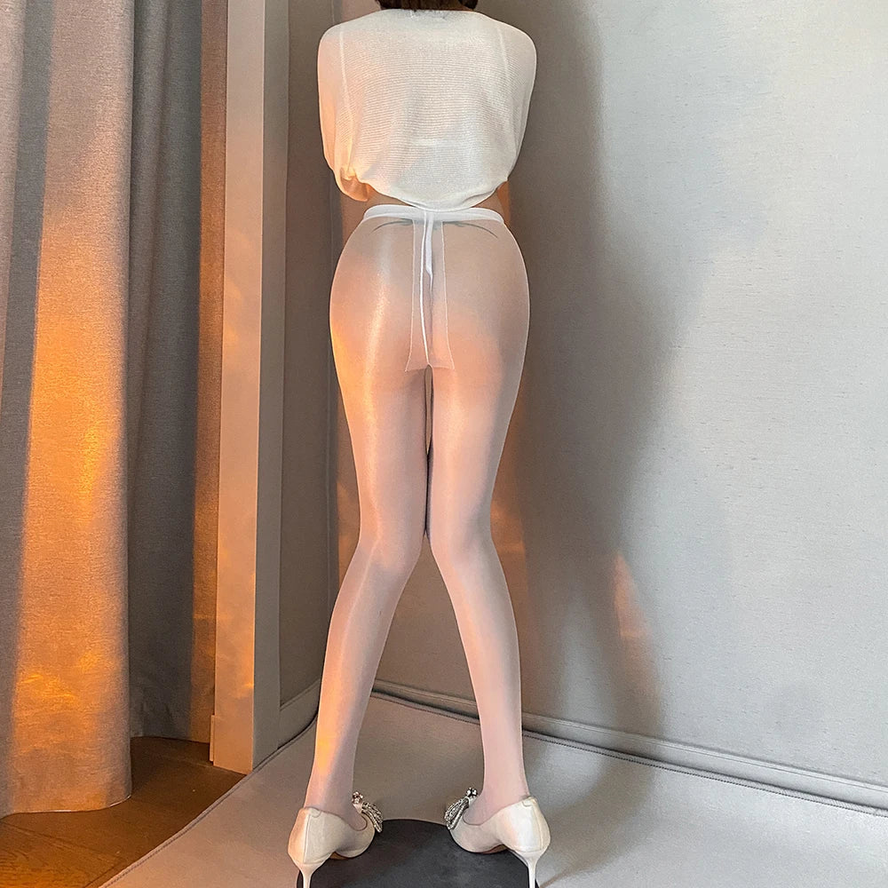 Temptation Sheer Thigh High Nylon Stocking Oily Pantyhose Nightclub Oily Silk Stockings Oil Bright Medias Socks