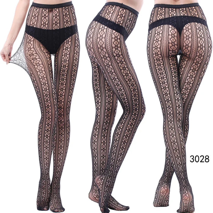 Womens Fishnet Tights Suspender Pantyhose Thigh-High Stockings