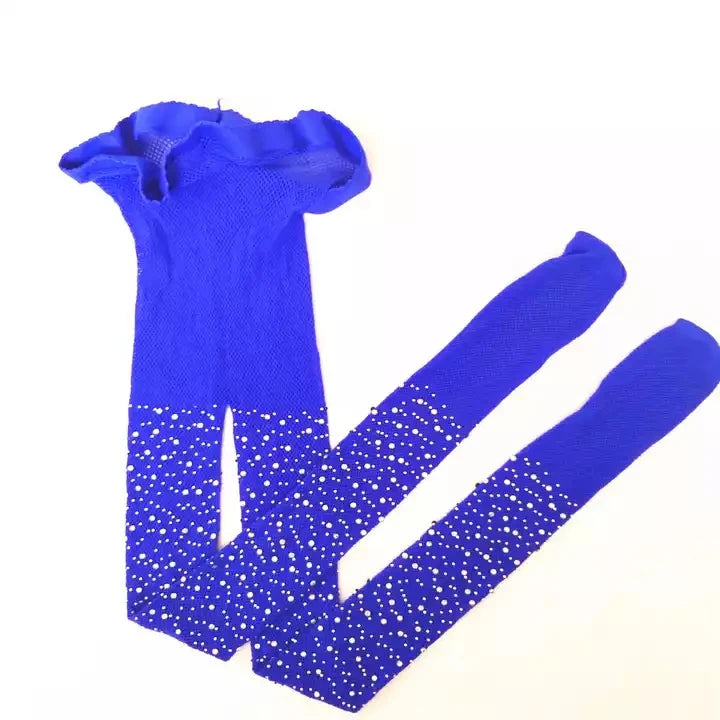 Kids Kawaii Pattern Mesh Shiny Rhinestone Fishnet Tights Girls Fishnet Stockings for Princess Dress High Waist Mesh Tights