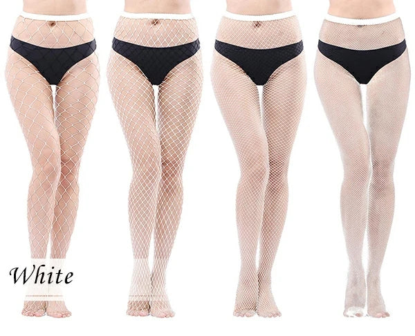 Wholesale for Women High Waist Fishnet Tights Pantyhose Leggings Black and WhiteOpaque Mesh Stockings Sizes for Winter Season
