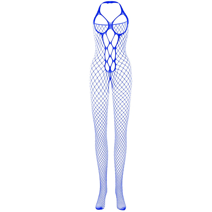 Sexy Erotic Lingerie Femme Sexy Hollow Out Halters Exposed Breast Bodystocking Lingerie Stockings Crotchless Erotic