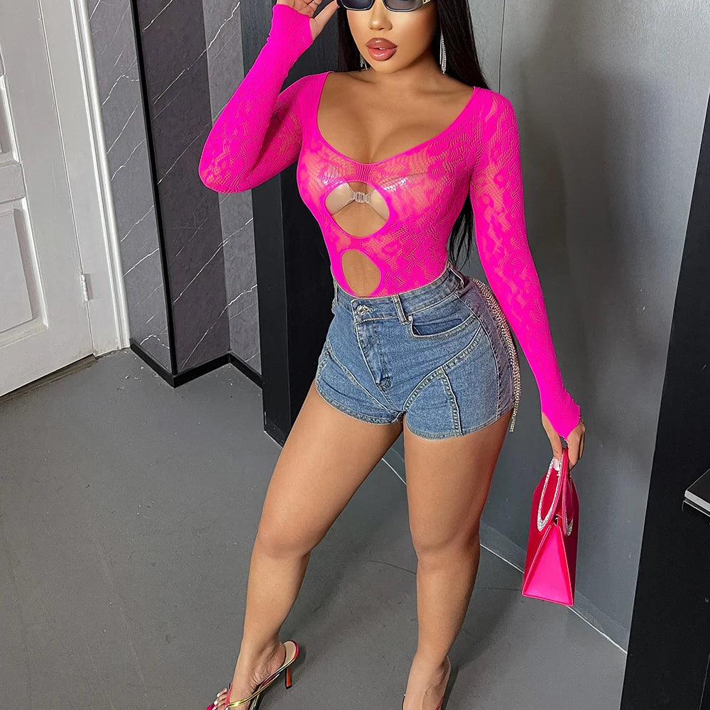 2025 Bikini Tops Fishnet Jumpsuit Designer Hollow Out Body Stockings Mini Dress Sexy Mesh Lingerie Nightgown Bodystocking