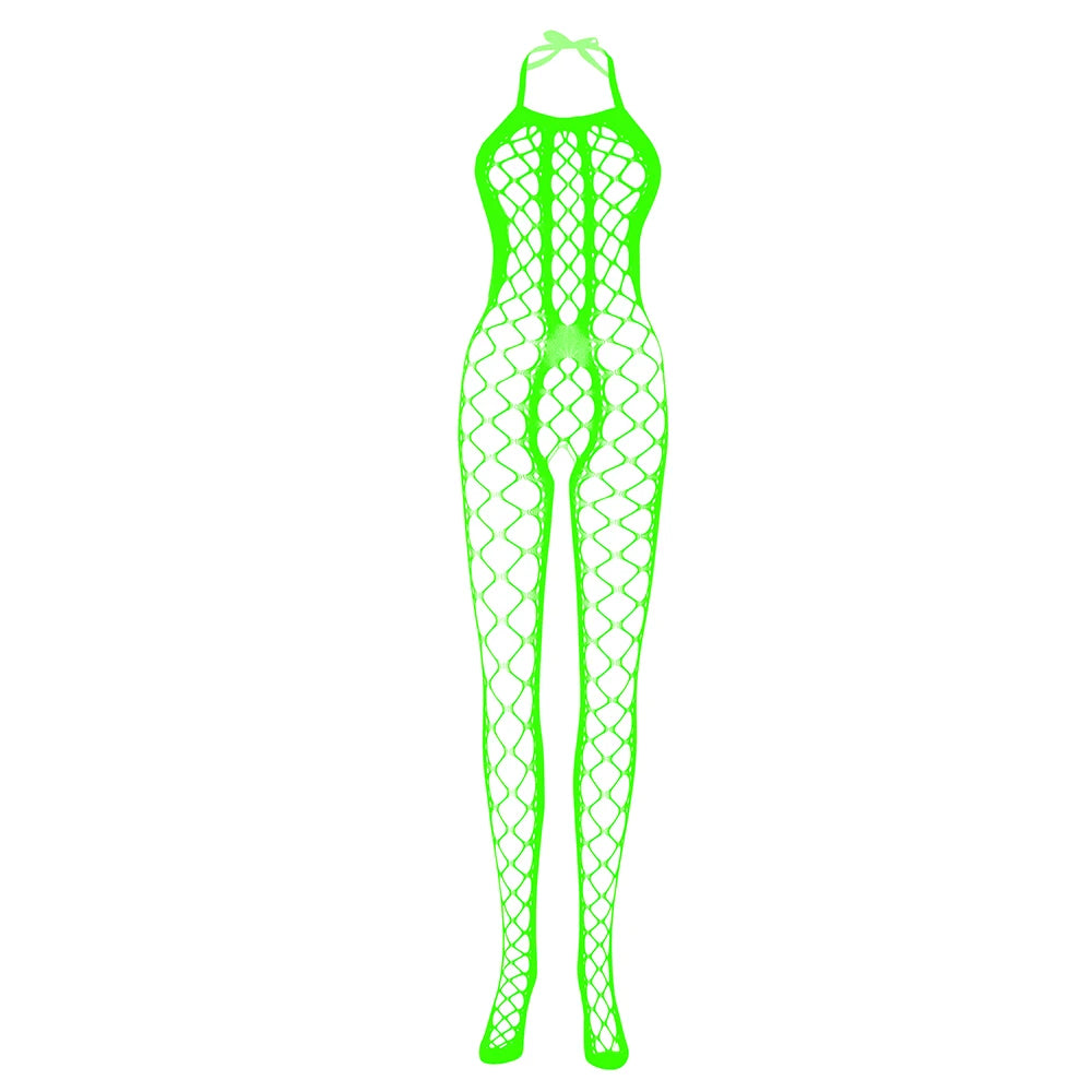 Sexy Black Nude Full Body Fishnet Stockings Women Temptation Perspective Leggings Open Crotch Erotic Pantyhose Lingerie