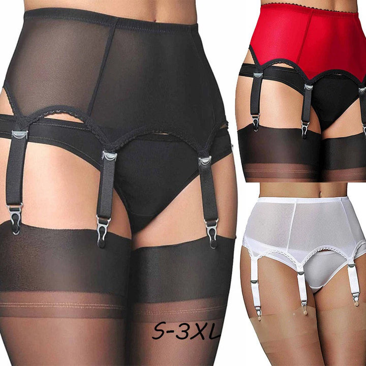 Lingerie Costumes Knee High Stocks Garter Belts With Straps Plastic Clip for Silk Stocking Fishnet/Net Suspender Pantyhose