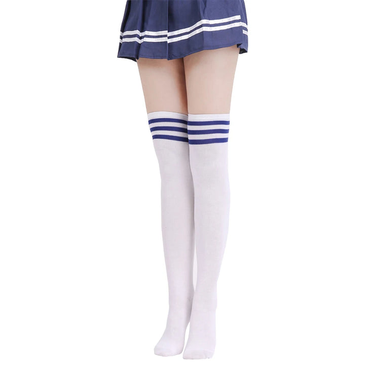 Japanese Lolita Socks Cotton Hosiery Girl Uniform Socks Lined Retro Socks for Adult Costumes Stockings