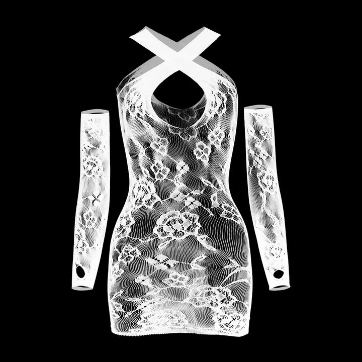 2024 Designer Jacquard Floral Mesh Sexy Lingerie Women's Fishnets Bodystocking Sexy Crotchless Body Stocking Jumpsuit