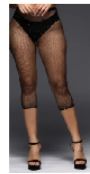 2024 Wholesale Rhinestone Body Hosiery Stockings Fashion Fishnet Shorts Sexy Medium Opaque Fishnet Pantyhose/Tights
