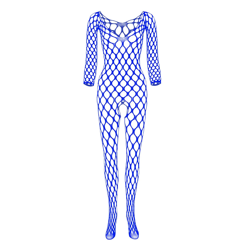 Full Body Fishnet Stockings Sexy Women Erotic Lingerie  Crotchless Design Bodystocking Ultra Large Nets Bodysuits 2024