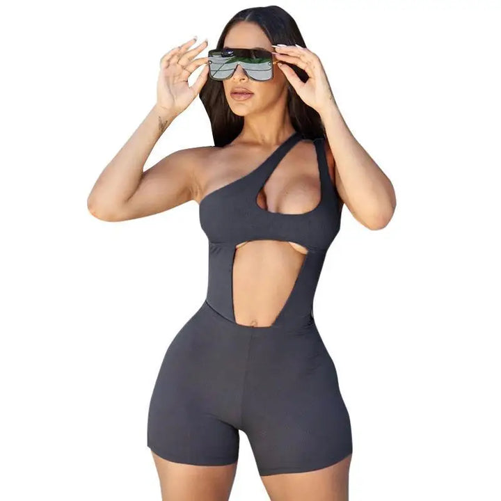 2022 Hollow Out Bodysuits and Shorts Sexy Women Two Piece Sets