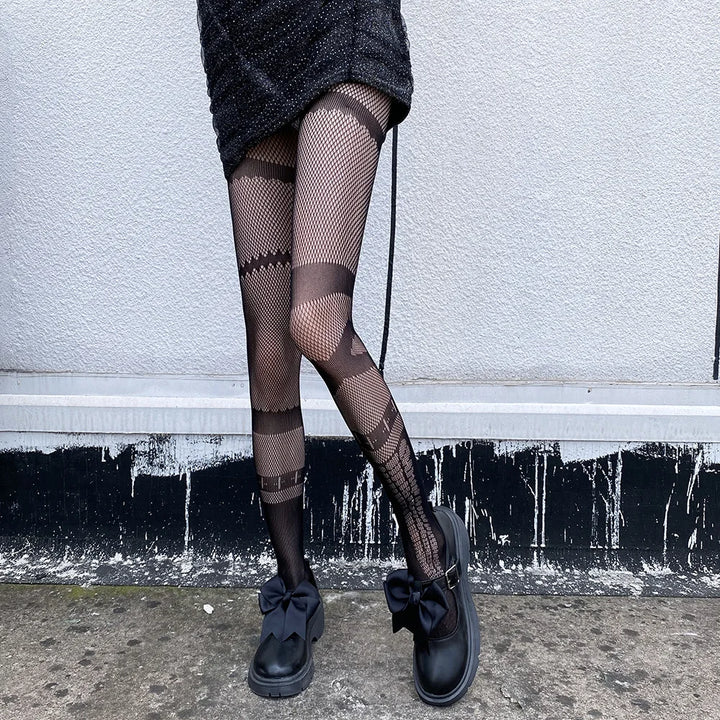 Lady Underwear Hollow Hanging Socks Jacquard Pants Leggings Stoking Sexy Pantyhose Women Girls