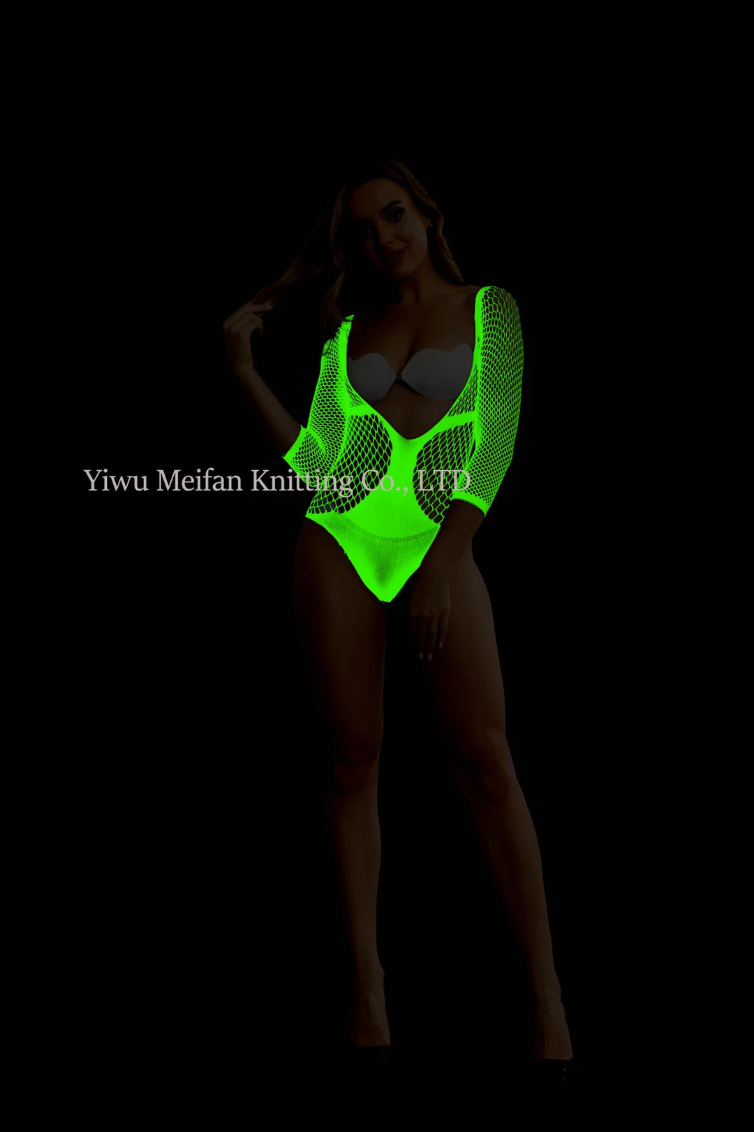 Glow in the Dark Fishnet Stockings Lingerie Body Stocking Luminous Glowing Fishnet Underwear Bodystockings for Women
