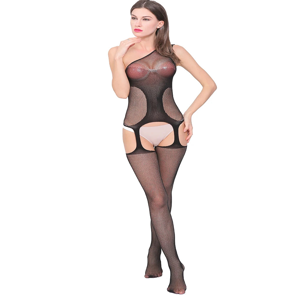Wholesale Customized Women Lingerie Sexy Body Stockings Print Fishnet Bodystocking