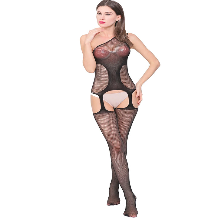 Wholesale Customized Women Lingerie Sexy Body Stockings Print Fishnet Bodystocking
