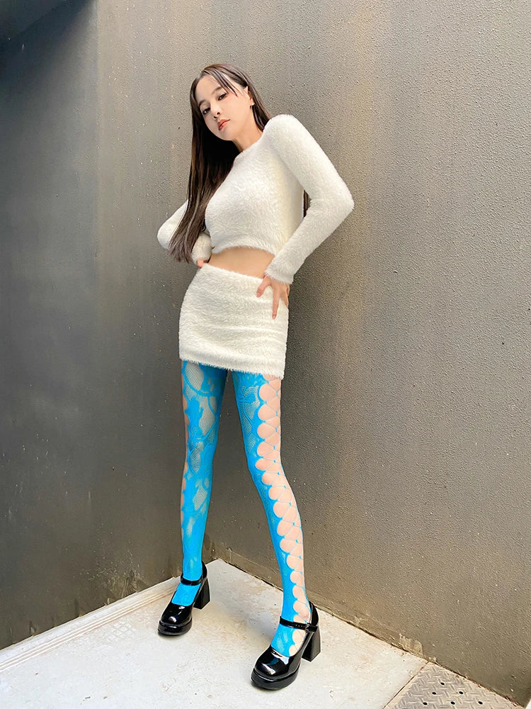 2025 Fashion Thin Sexy Pantyhose Summer Hot Stockings Wholesale Leggings for Women Sexy Net Side Hollow Design 3082