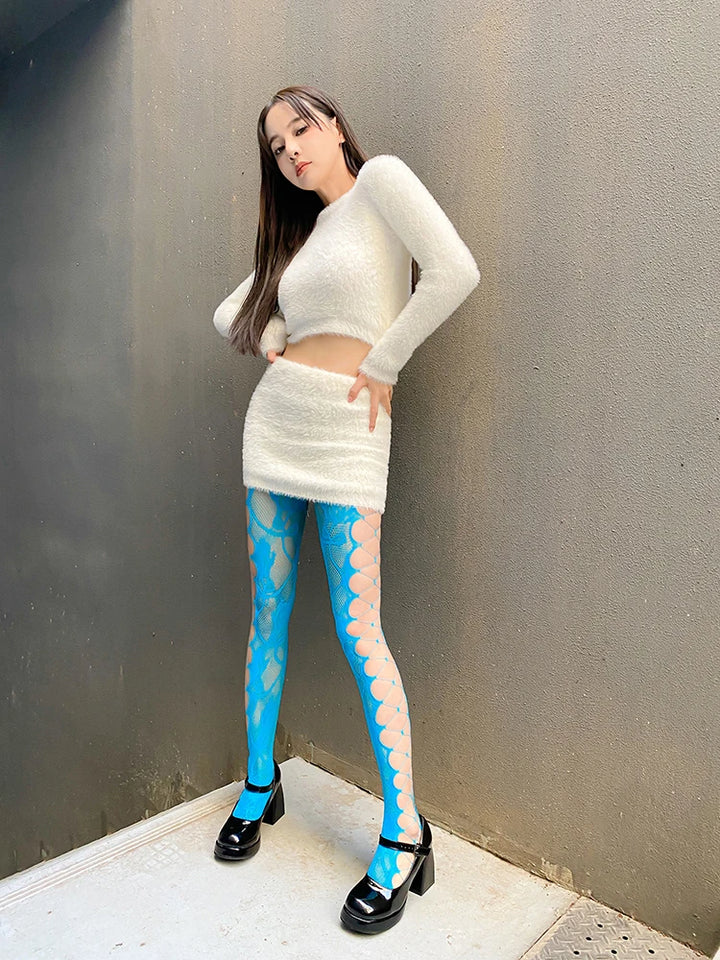 2025 Fashion Thin Sexy Pantyhose Summer Hot Stockings Wholesale Leggings for Women Sexy Net Side Hollow Design 3082