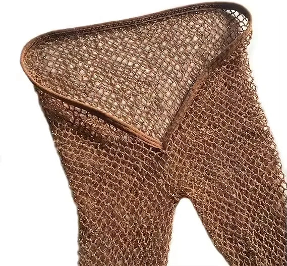 Sexy Fishnets Stockings for Carnival V-cut Glitter Golden  Bodystocking Custom Women Pantyhose