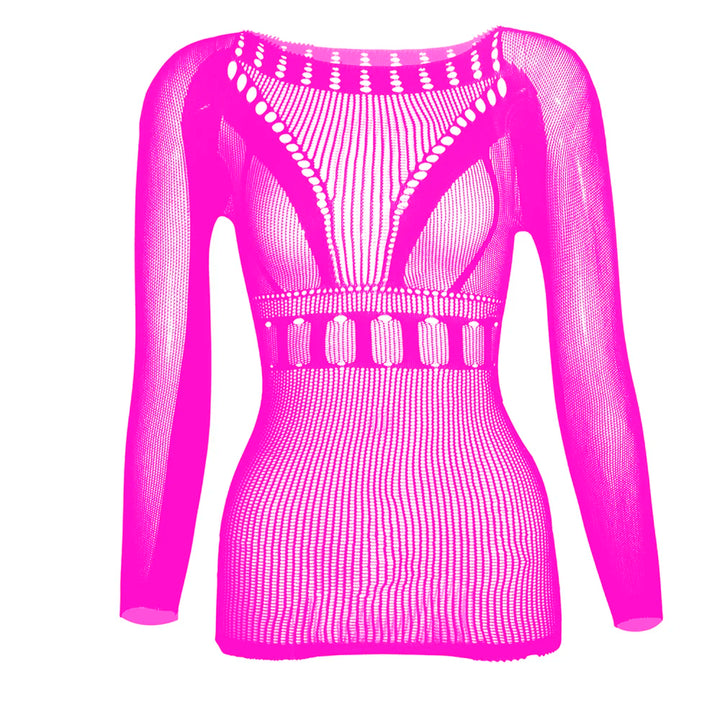 High Waist Sexy Mesh Lingerie Summer Vacation Outfit Elastic Nylon Bodystocking One-Piece Mesh Stockings