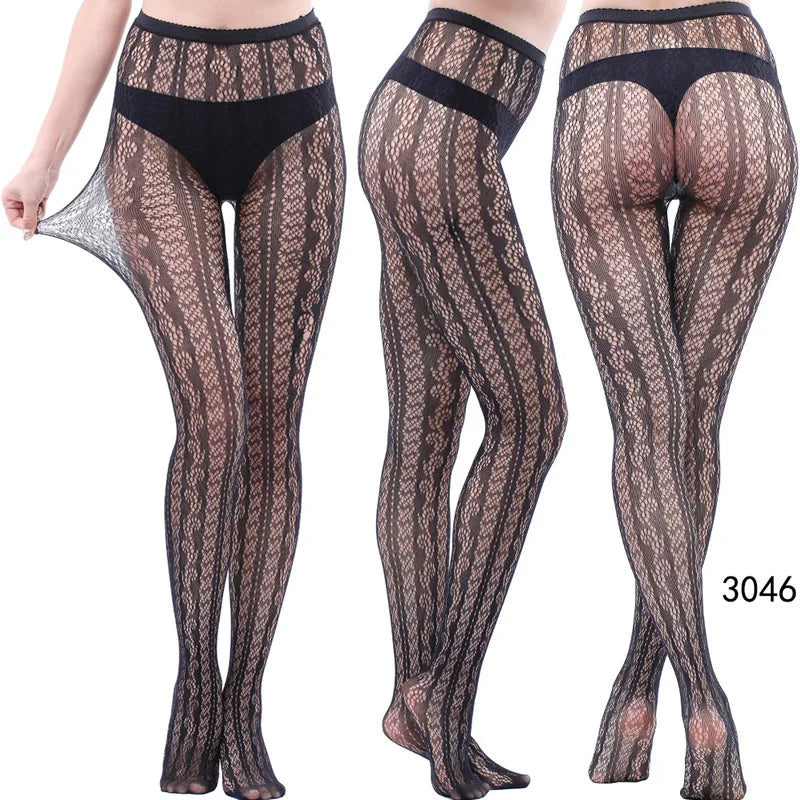 Womens Fishnet Tights Suspender Pantyhose Thigh-High Stockings