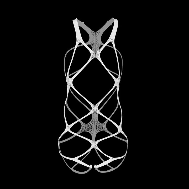 Sexy Mesh See Through Lingerie Femme Sexy Crotchless Body Stocking Teddy Dress Hollow Out Lingerie Bikini Underwear