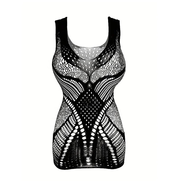 Hollow Out Sexy Mesh Dress for Women Fishnet Stockings Sexy Exotic Teddy Lingerie Fishnets Transparent Bodystocking