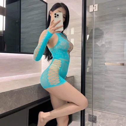 Ladies' Sexy Body Stocking Hot Sale Transparent Nylon Fishnet Lingerie Knitted Hollow Out See-Through Sexy Stocking W452