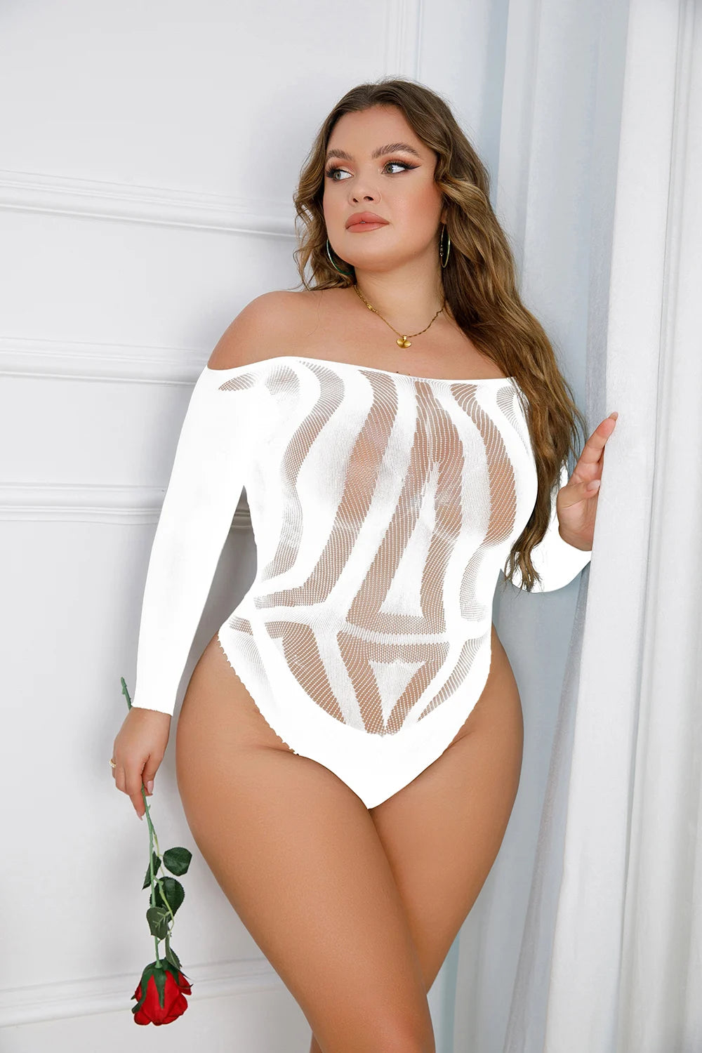 New Arrival Open Crotch Sexy Mesh Lingerie Fishnet Bodystocking Women Bodysuit Sexy Plus Size Body Stocking