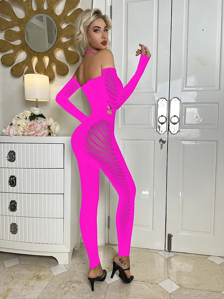 2024 AW Thick Fishnet Bodystocking Women's Sexy Lingerie Warm Underwear Stockings Full Body 2023 Lingerie Femme Sexy