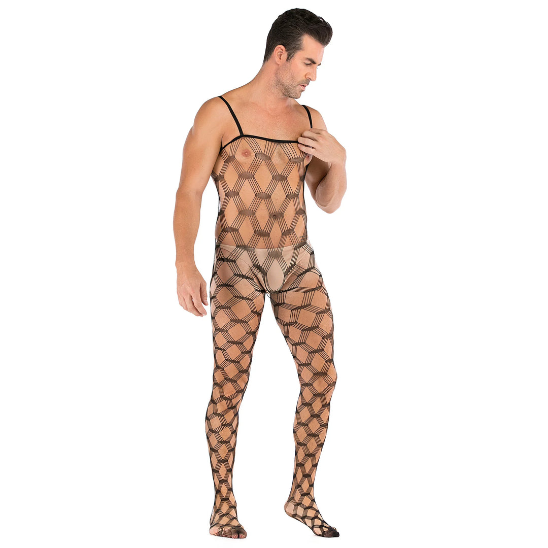 Open Back Mature Lingerie Sexy Fishnet Babydoll Nylon Body Stocking Hollow Out Sexy Bodystocking