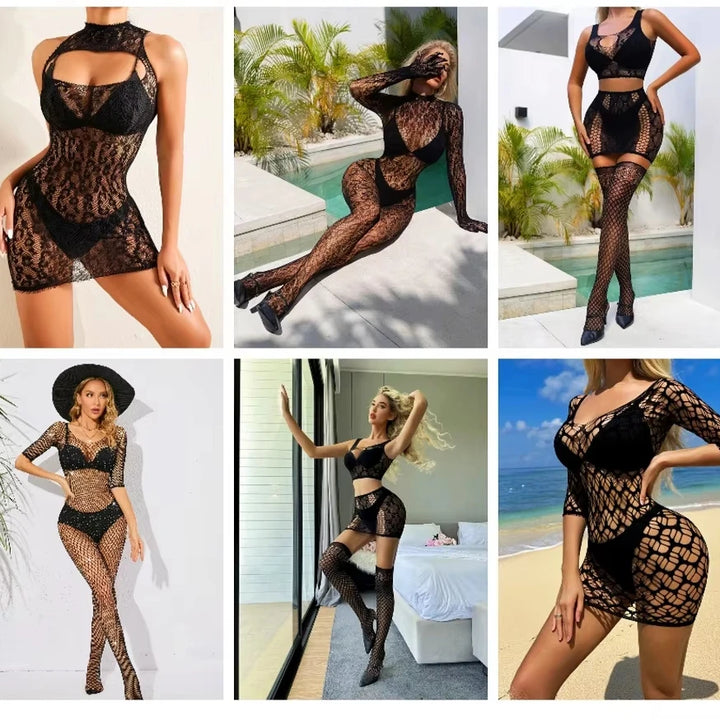 Rhinestone Hot Leopard Body Stocking Women Sexy Erotic Lingerie Bodysuit Dresses Lingerie Femme Sexy Party Outfits