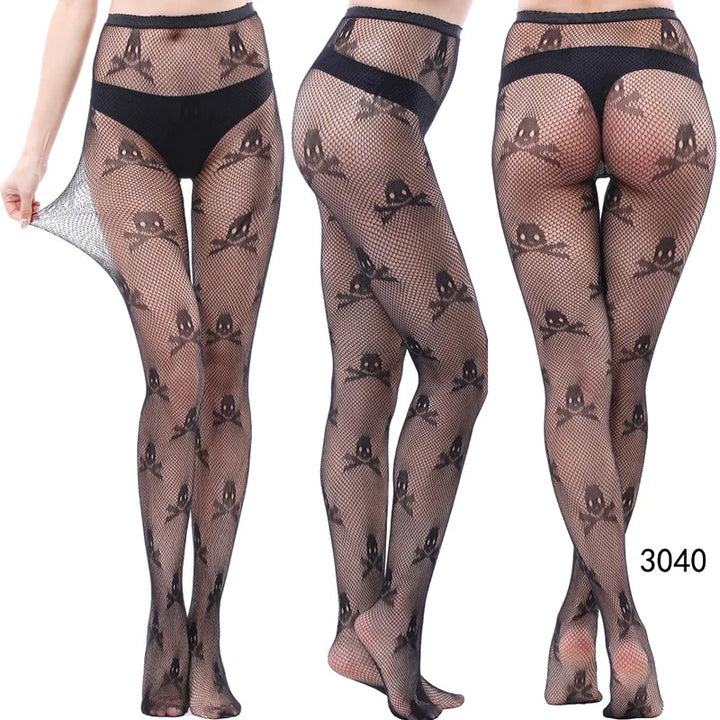 High Waist Patterned Fishnet Tights Lingerie Patterned Tights Fishnet Floral Stockings Pantyhose Stockings Leggings