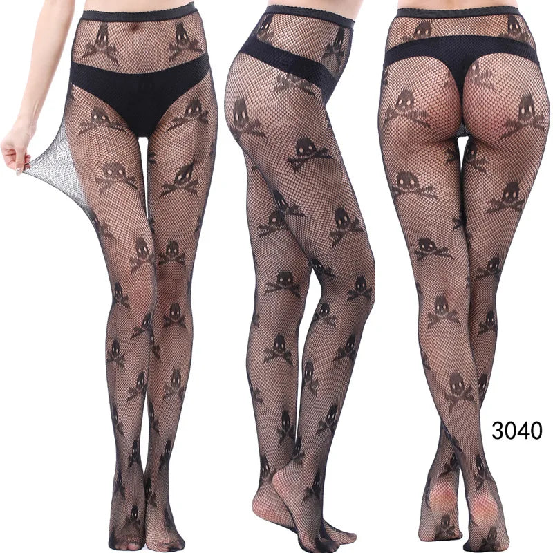 Womens Fishnet Tights Suspender Pantyhose Thigh-High Stockings