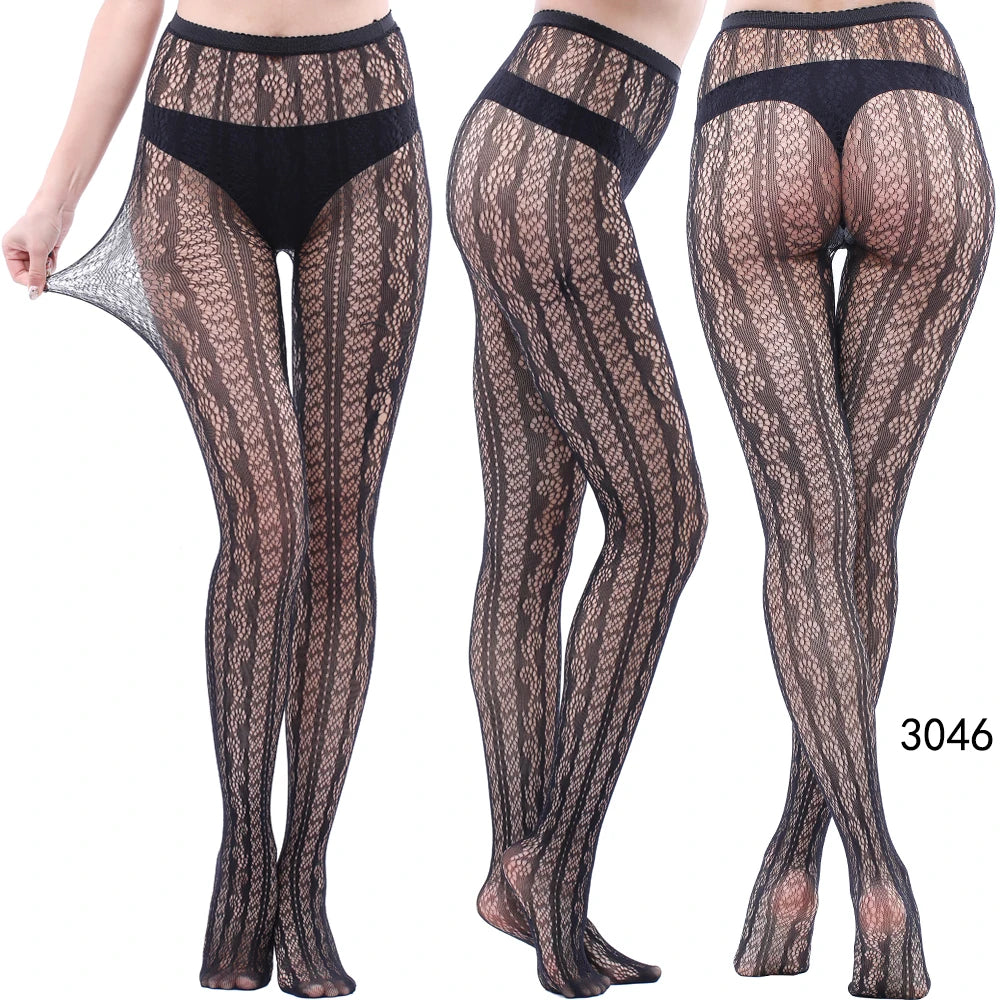 2024 Fishnet Women's Lace Stockings Tights Sexy Pantyhose Regular & Plus Sizes High Waisted Tights Pantyhose