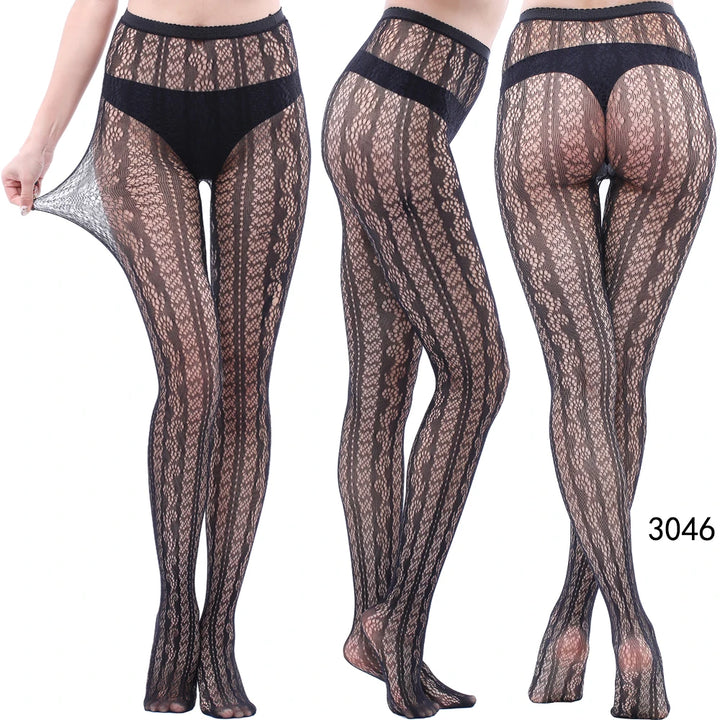 High Waist Fishnet Leggings Pantyhose Mock Suspender Pantyhose Striped Goth Fishnets Stocking Body  Suspender Tights