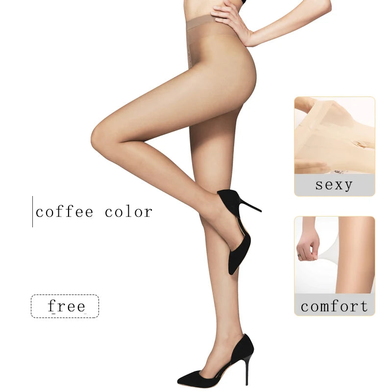 Super Elastic Magic Sexy Woman Pantyhose Transparent  0d 8d Ultrathin Closed Crotch Pantyhose / Tights Women