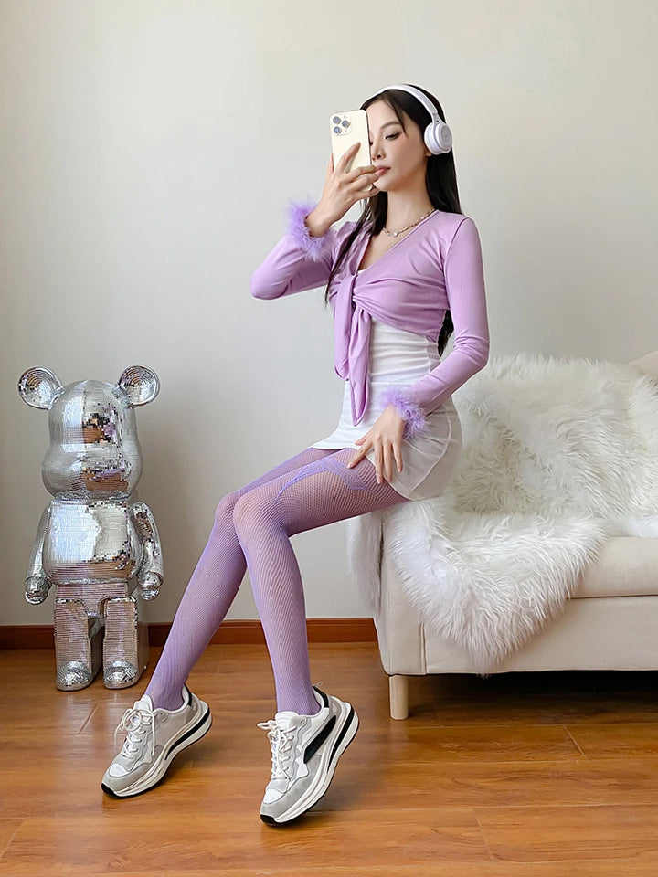 Fishnet Leggings Summer Party Club Cute Lace Stockings Body for Women Lace Hollow Out Seamless Tights Mesh Silk Pantyhose