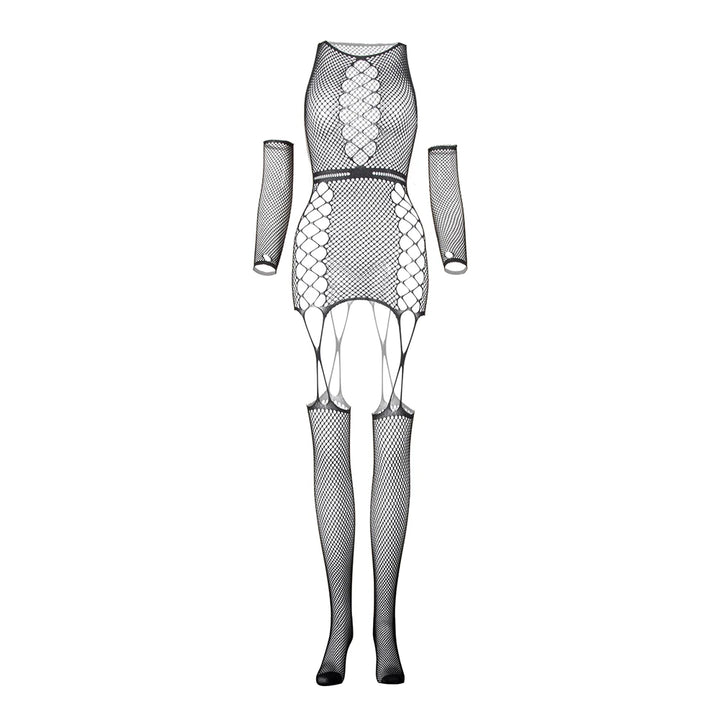 Wholesale Women's Fishnet Lingerie One-piece Lace Corset and Sleeve Coverings Sexy Bodystocking for Women
