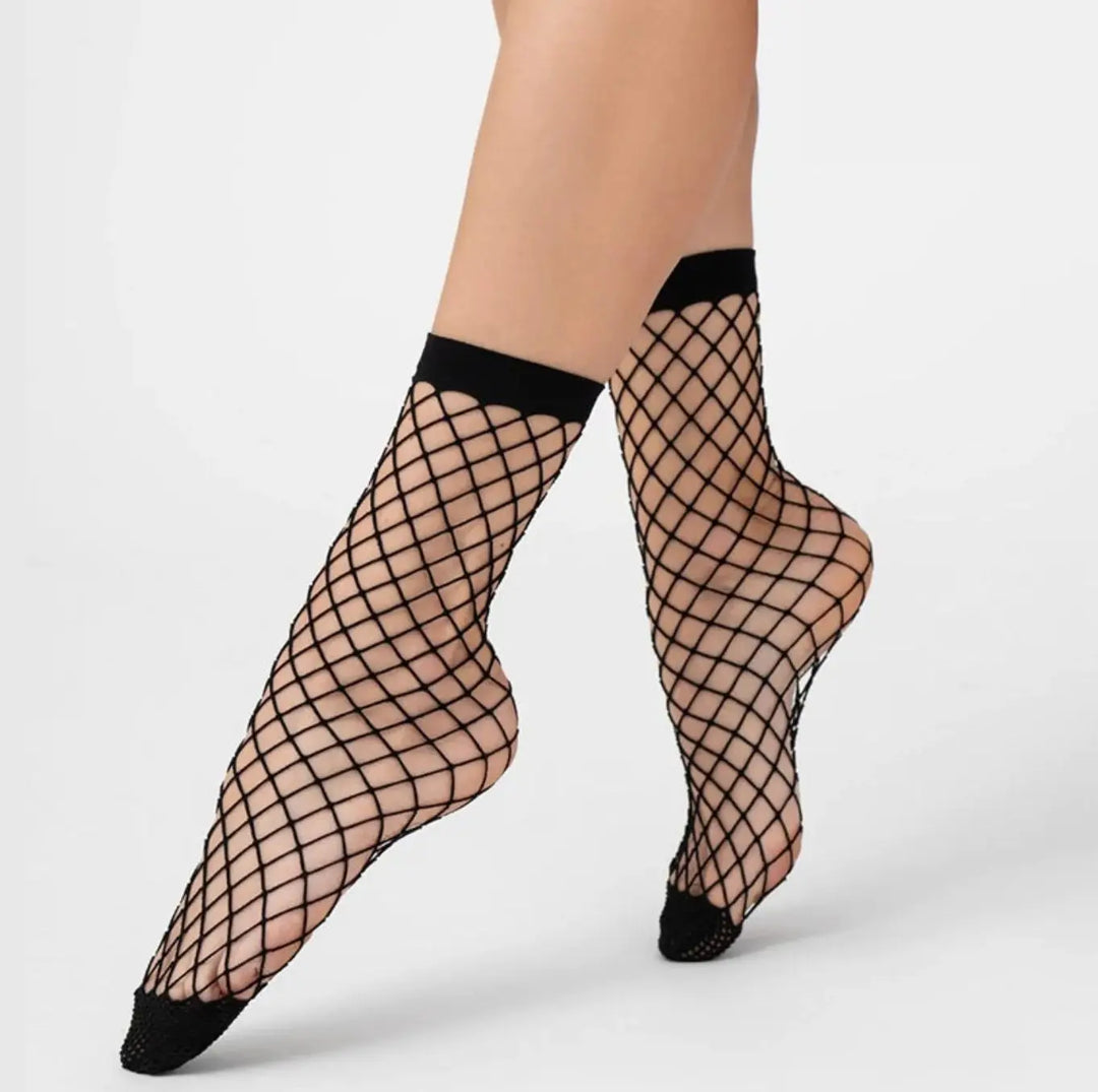Women Sexy Fishnets Stockings Tights Sexy Fishnets Hosiery Knee Socks Nylon Rhinestone Fishnets Socks