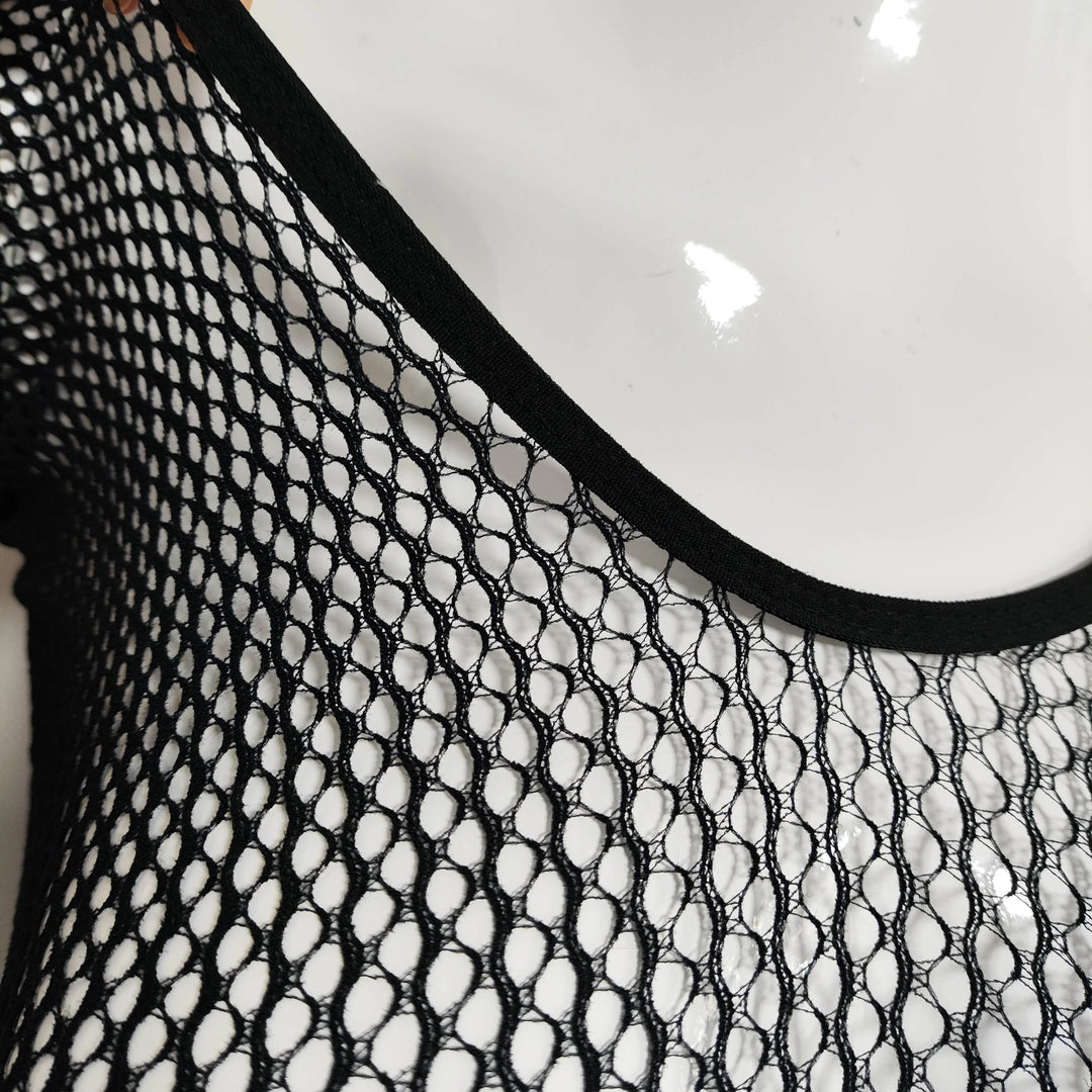 Rhinestone Shiny Fishnet Stockings Elastic Stockings Sexy Woman Crystal Glitter Bodystocking Lingerie Dress