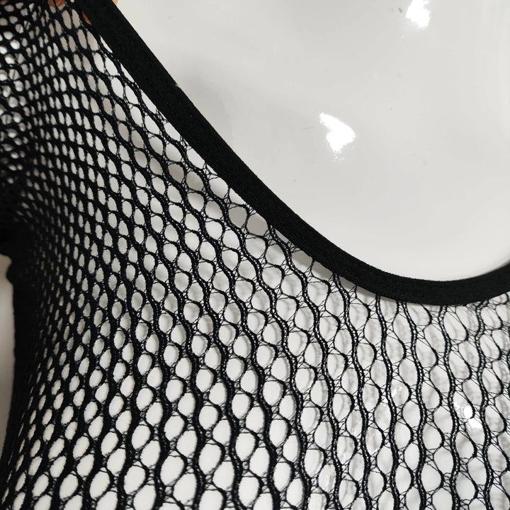 Rhinestone Shiny Fishnet Stockings Elastic Stockings Sexy Woman Crystal Glitter Bodystocking Lingerie Dress