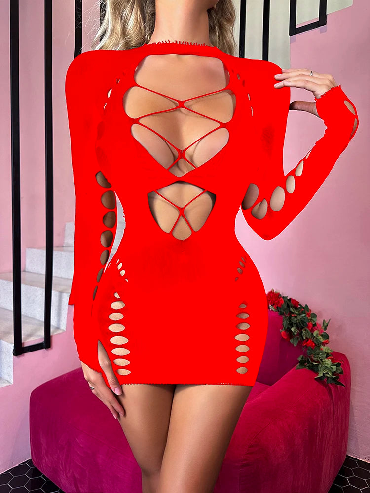 Sexy Lingerie Bodysuits Backless Transparent Exotic Dancewear Body Stocking Nightclub Dresses Women Sexy Club Skirt Outfit