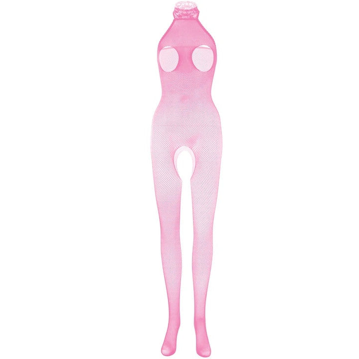 Women Jumpsuit 2023 Full Body Stocking Complexion Sheer Crotchless Lingerie Cosplay Bunny Girl Mesh Fishnet Playsuit