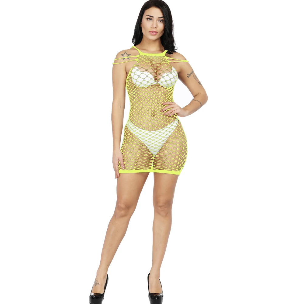 Sexy Lingerie for Girls Teddy Dress Strap Sheer Nylon Bodystocking Chemise Medias Open Crotch Body Stockings Tight