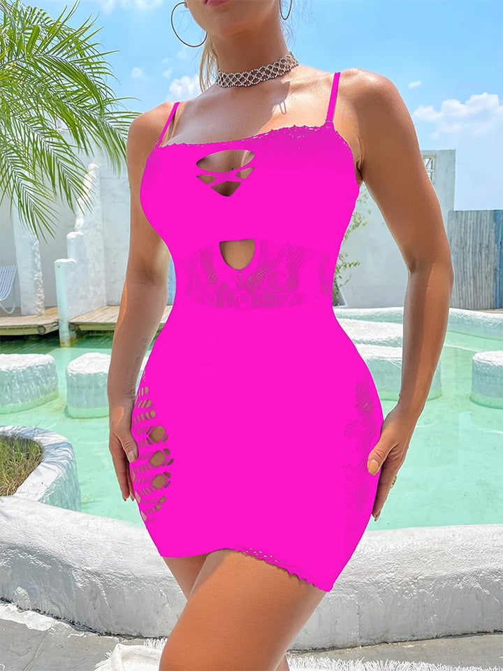 Sexy Adult Erotic Spicy Lingerie for Women Sexy Hollow Out Dresses Party Stripper Outfits Nylon Bodystocking Jumpsuit