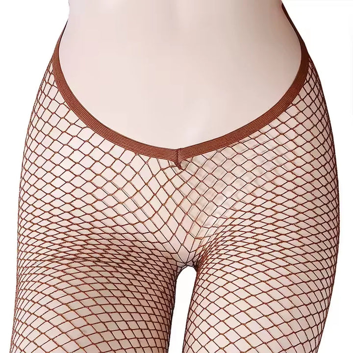 Manufacturer Popular V-cut Golden Glitter Stockings High Quality Carnival Tights for Black and Brown Women 2024 Hot Sale