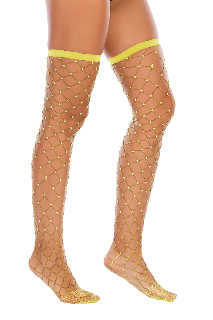 Party Female Slim Rhinestone Mesh Nylon Stockings Pantyhose  Mature Women Sequin Shiny Glitter Fishnet Tights Womens