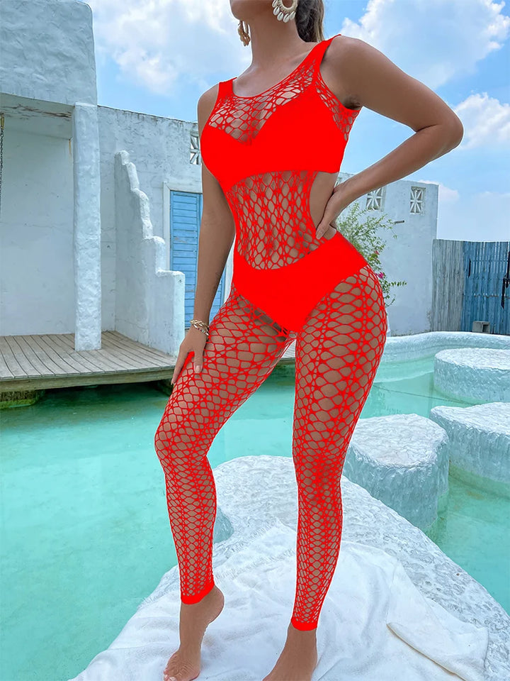 Women Sexy Full Body Stocking Lingerie Bodysuits Adult Backless Halter Dresses Stockings Full Body Erotic Dancewear